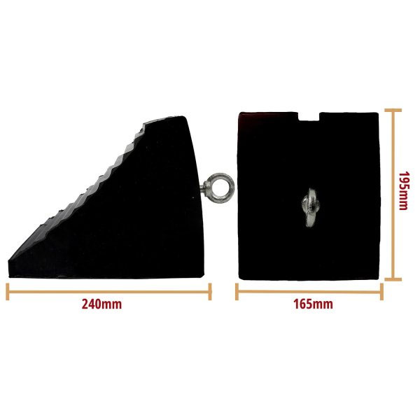 Heavy Duty HGV Solid Rubber Wheel Chock