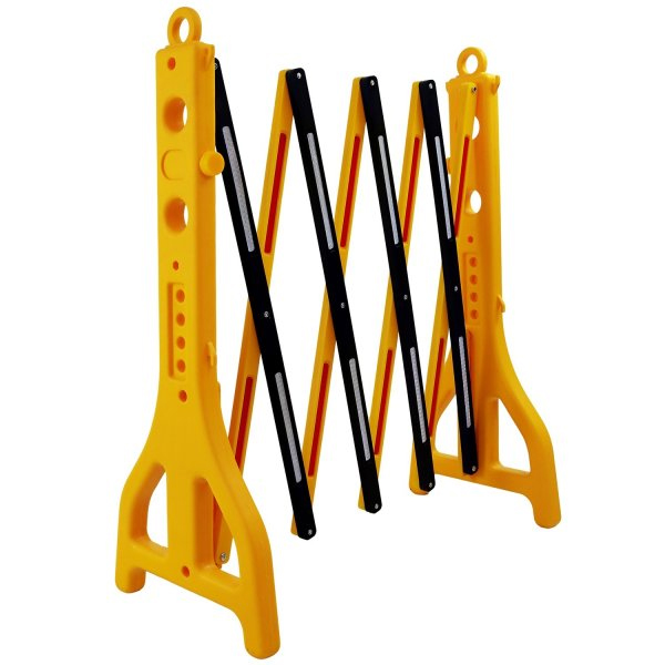 High Visibility Yellow & Black Expandable Safety Barrier