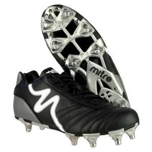 Screw-In Stud Leather Rugby Boots for Football