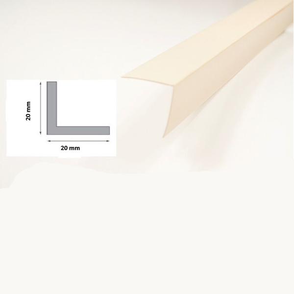 Ivory Plastic PVC Corner 90 Degree Angle Trim With 1m Length 