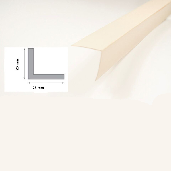 Ivory Plastic PVC Corner 90 Degree Angle Trim With 1m Length 