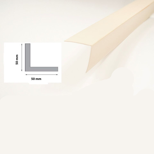 Ivory Plastic PVC Corner 90 Degree Angle Trim With 1m Length 