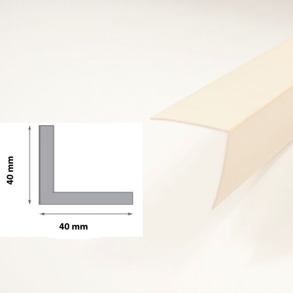 Ivory Plastic PVC Corner 90 Degree Angle Trim With 1m Length 