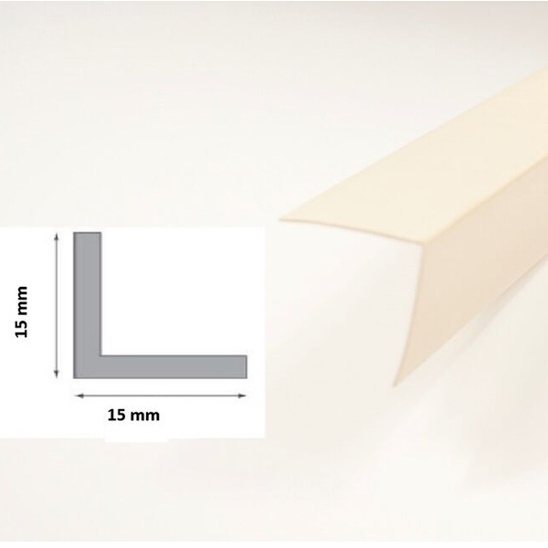 Ivory Plastic PVC Corner 90 Degree Angle Trim With 1m Length 