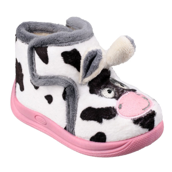 Kids' Farm Print House Slippers