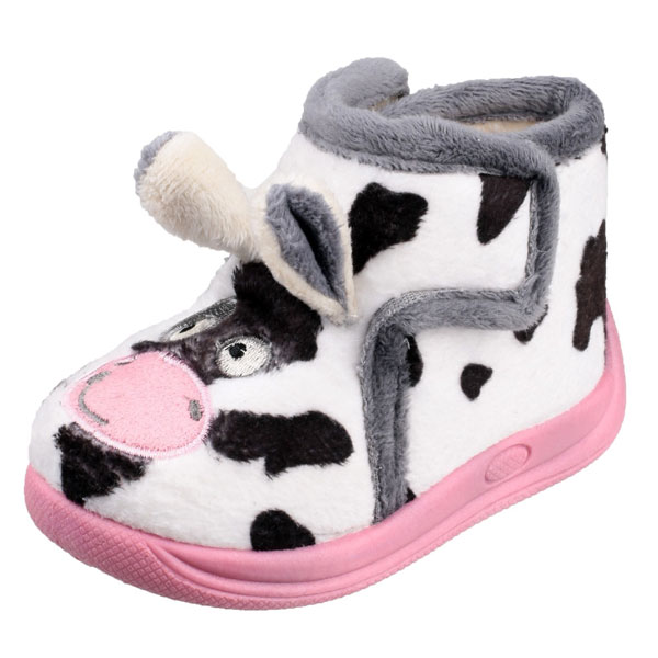 Kids' Farm Print House Slippers