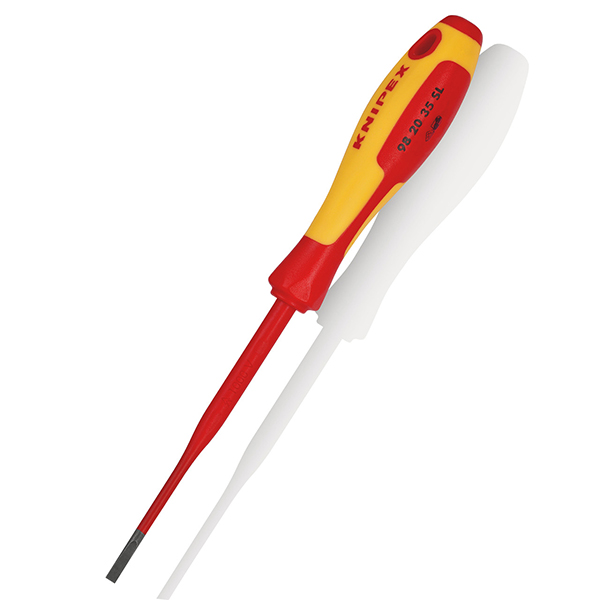 Knipex VDE Slim Slotted Prevents Handle Rolling Screwdriver 1000V