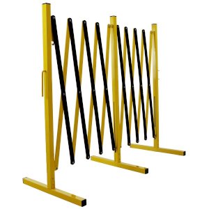 Large Folding Steel Retractable Yellow Collapsible Safety Barrier
