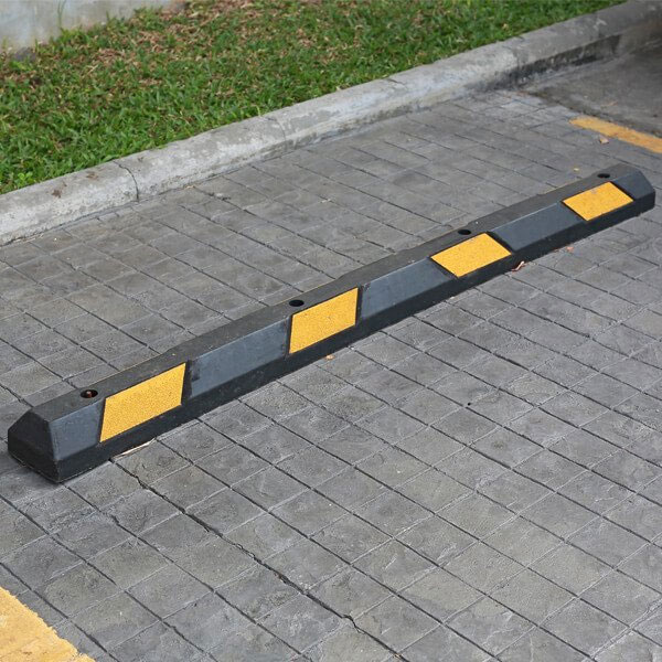 Large Rubber Parking Reflective Stop 