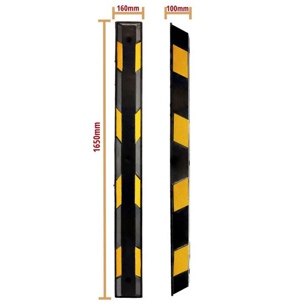 Large Rubber Parking Reflective Stop 