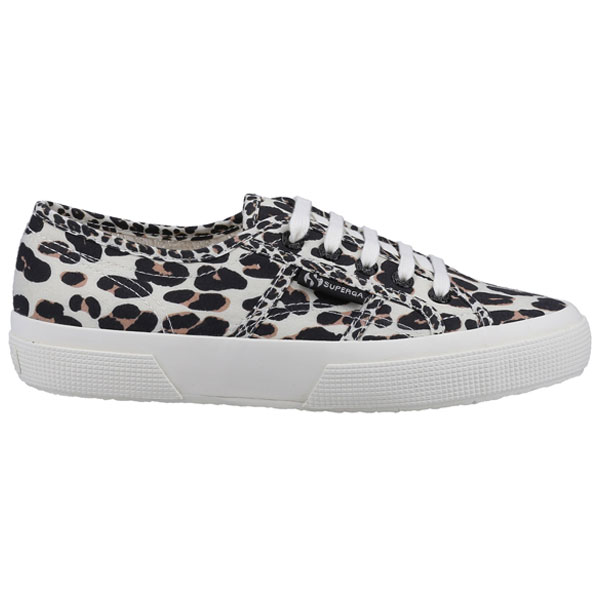 Light Leopard Print Lace-Up Sneakers