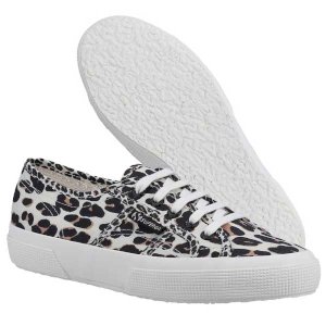 Light Leopard Print Lace-Up Sneakers