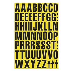 Magnetic Numbers Sheet 43mm Black on White for Fridge & Boards