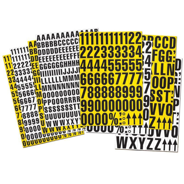 Magnetic Numbers Sheet 43mm Black on White for Fridge & Boards