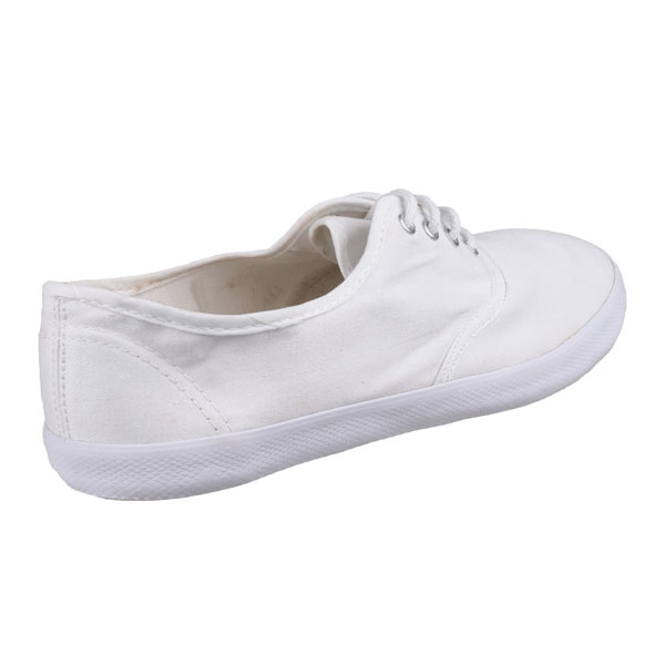 Mirak GB Large Fit White Plimsolls
