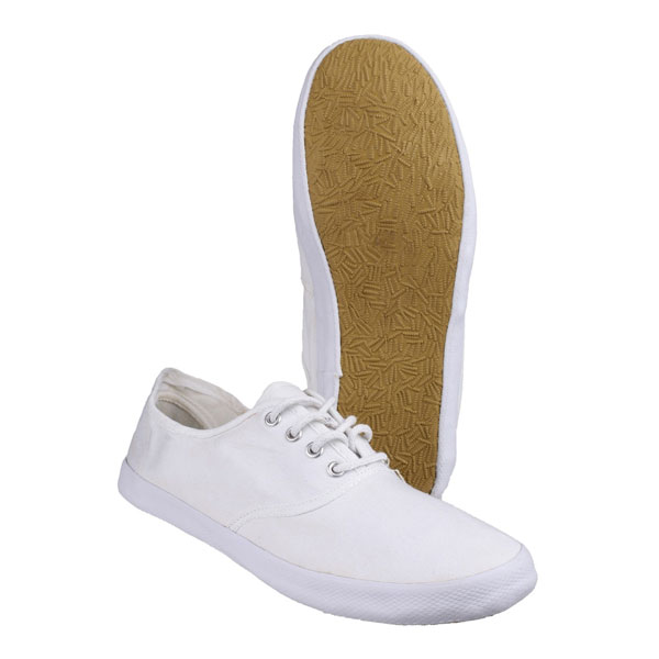 Mirak GB Large Fit White Plimsolls