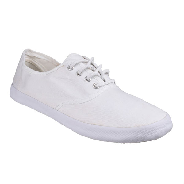Mirak GB Large Fit White Plimsolls