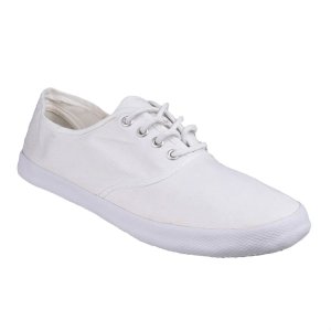 Mirak GB Large Fit White Plimsolls
