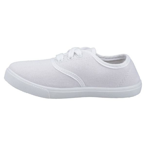Mirak White Canvas Lace Up Plimsolls