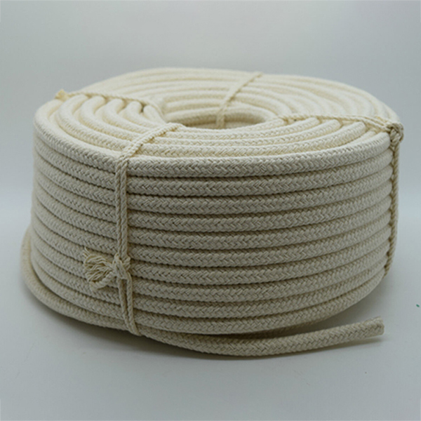Natural Braided 12mm Thick Cotton Rope for Washing Clothes & Bag Handles