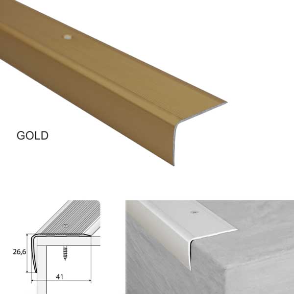 Non Slip Aluminium Stair Nosing for Wooden Stair Treads