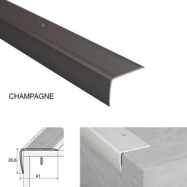 Non Slip Aluminium Stair Nosing for Wooden Stair Treads
