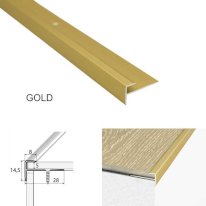 Non Slip Aluminium Stairs Nosing For Luxury Click Vinyl Flooring