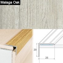 Non Slip Aluminium Wood Effect Stair Nosing Edge Trim Self Adhesive