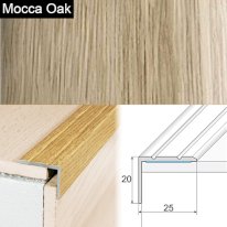 Non Slip Aluminium Wood Effect Stair Nosing Edge Trim Self Adhesive