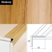 Non Slip Aluminium Wood Effect Stair Nosing Edge Trim Self Adhesive