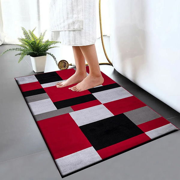 Anti Slip Water Absorbent Toilet Pedestal Mats-Modern Soft & Reliable Bathroom Rug