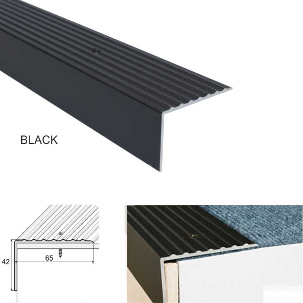 Non Slip Heavy Duty Aluminum Stairs Nosing For Stair Treads