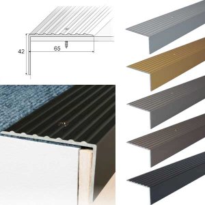 Non Slip Heavy Duty Aluminum Stairs Nosing For Stair Treads