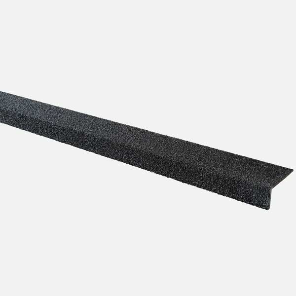 Non Slip Medium Grit Black GRP Stair Nosing Cover 70mm x 30mm 