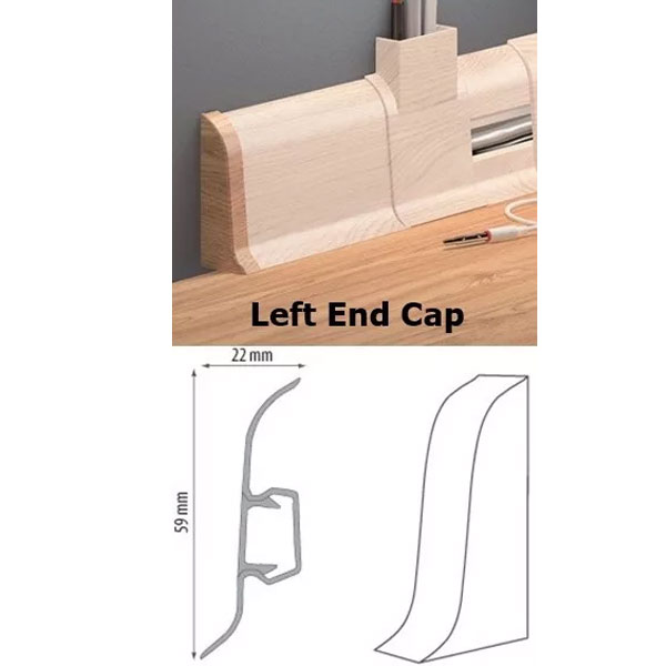 Oak Nevada PVC Skirting Board – Cable Cover & Flexible Edge Accessories