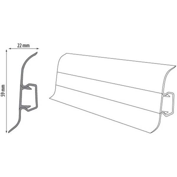 Oak Nevada PVC Skirting Board – Cable Cover & Flexible Edge Accessories