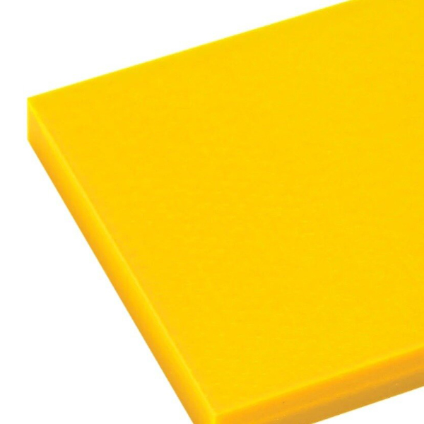 PE500 Plastic Sheet Yellow - 15mm Thick