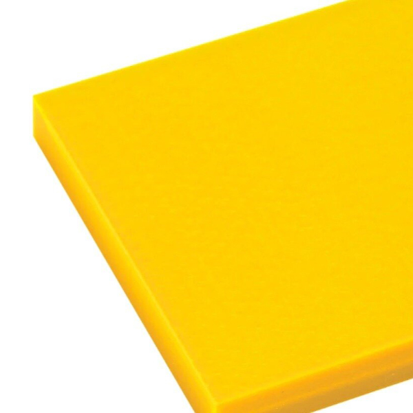 PE500 Plastic Sheet Yellow - 25mm Thick