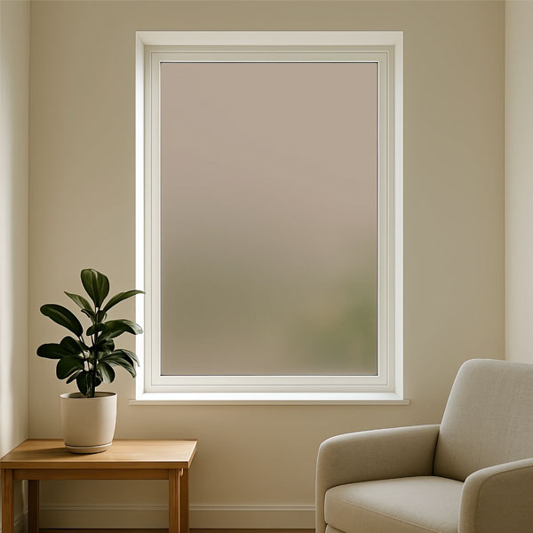 Plain Bronze Frosted Window Film – Easy Privacy with a Modern Look