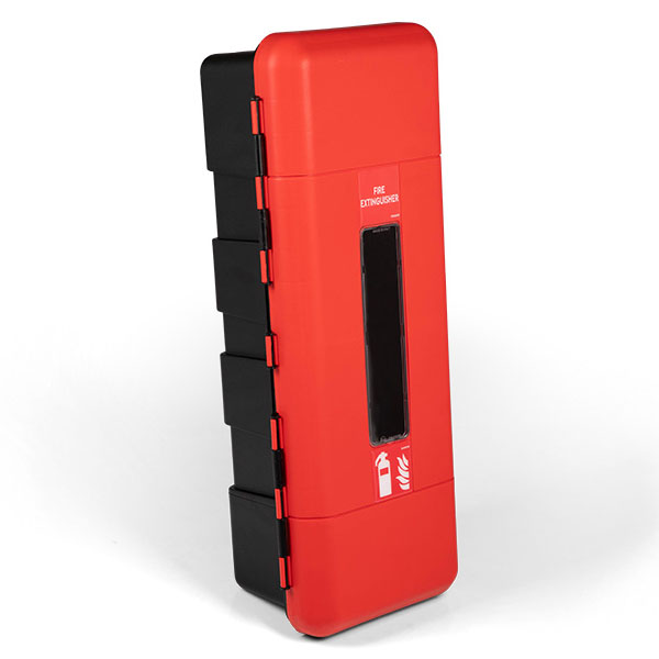 Plastic Fire Extinguisher Red Cabinet- Single 