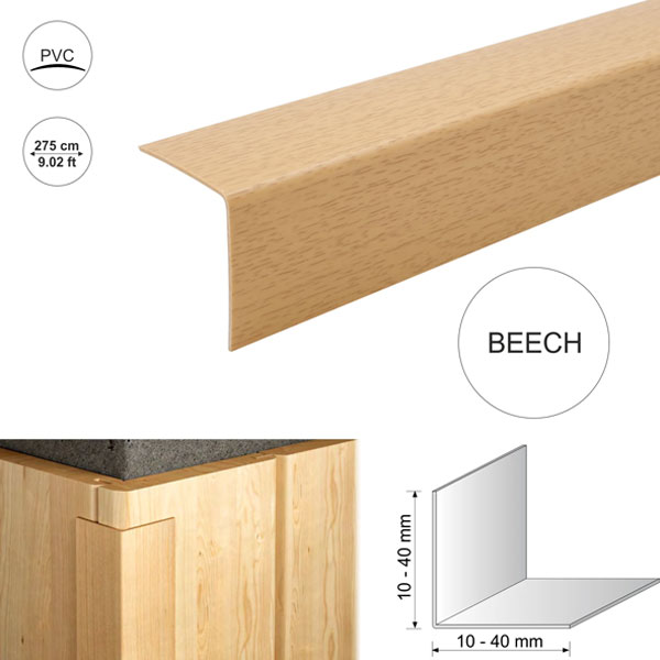 Plastic Pvc Corner Trim Wood Effect