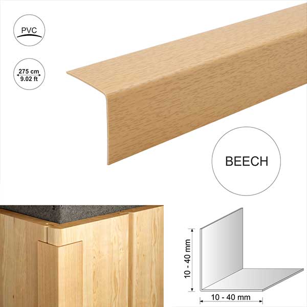 Plastic Pvc Corner Trim Wood Effect