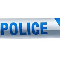 Police Barrier Tape Blue & White 75mm X 250m