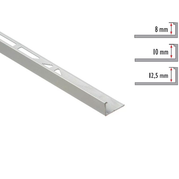 Professional Aluminium L-Shape Tile Edge Straight Trim