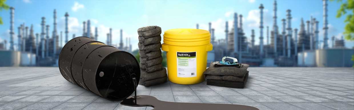 Protecting drains from hazardous spills with safety equipment and containment measures
