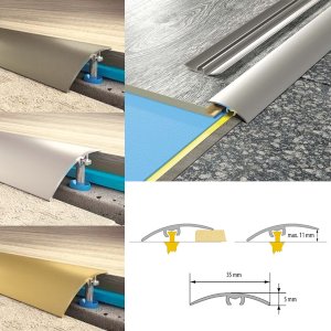 Push In Almunium Door Bars Threshold Strip Transition Trim Laminate Tiles