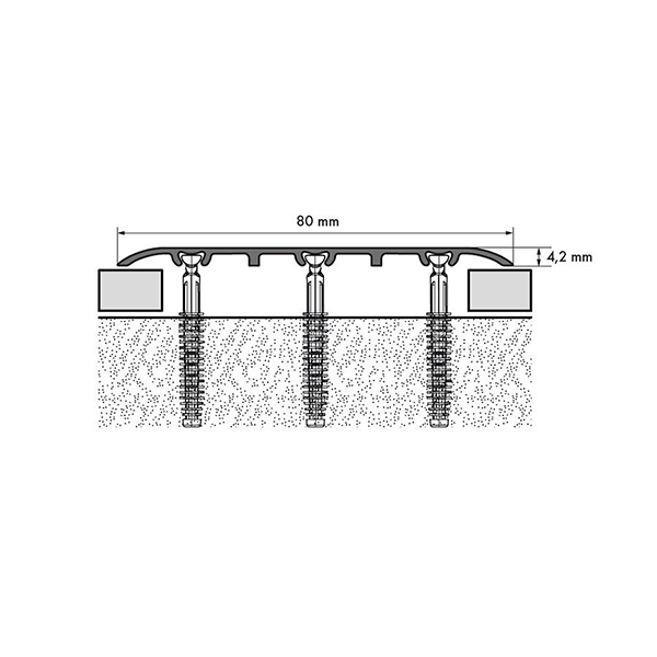 Push In Aluminium Door Bars Threshold Profile Cover