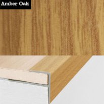 Stair Nosing Edge Trim Push-In Aluminium Wood Effect