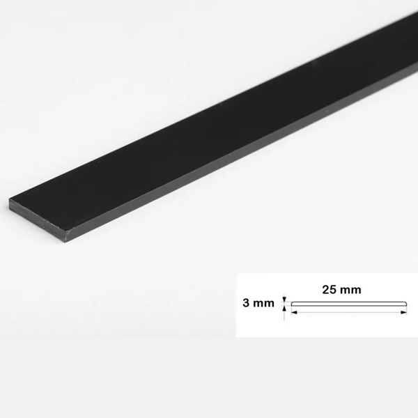 PVC Durable 2.5 Metre Long Flat Bar Trim Architrave Cover