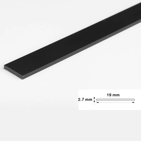PVC Durable 2.5 Metre Long Flat Bar Trim Architrave Cover